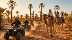 quad et dromadaire Palmeraie Marrakech
